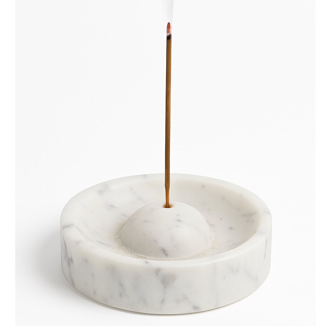 White marble incense stick holder/agarbatti stand, hold upto 3 incense sticks